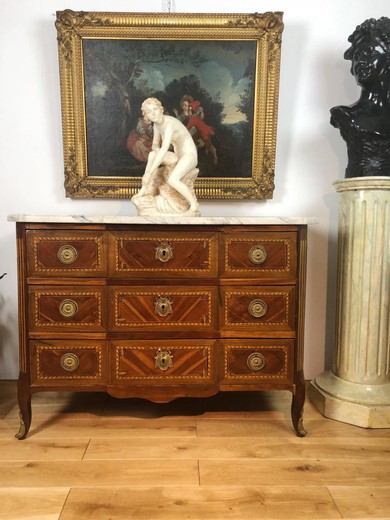 Антикварный комод в стиле Людовика XV, антикварная мебель, старинный комод, комод людовик, комод маркетри, французский комод, мебель в стиле Людовика XV