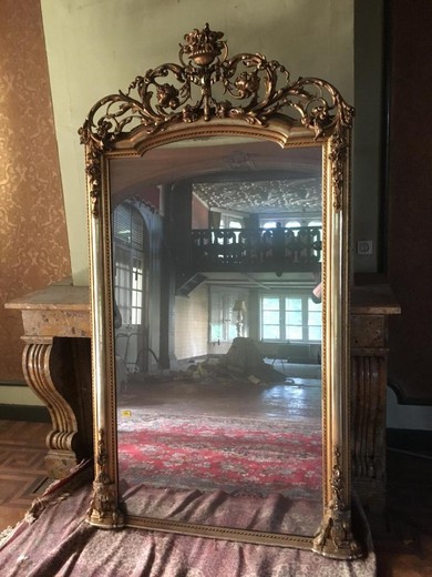 антикварное зеркало, старинное зеркало, напольное зеркало,  в стиле Наполеона III