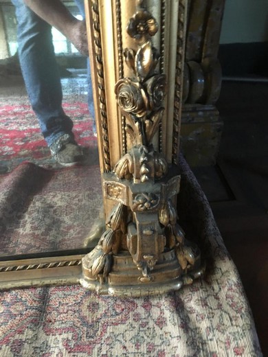 антикварное зеркало, старинное зеркало, напольное зеркало,  в стиле Наполеона III