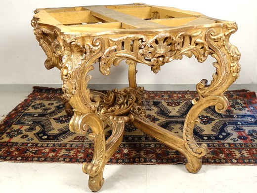 антикварный стол, старинный стол, антикварная мебель, старинная мебель, стол рококо, Jules Ambroise, мебель эпохи регентства, резной стол