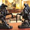 Antique pair sculptures "Marly Horses"
