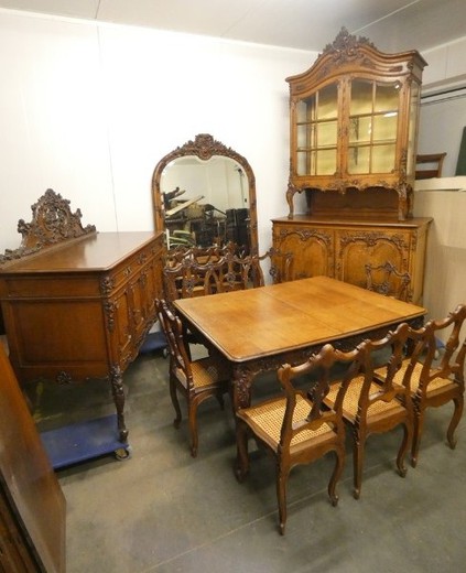 Антикварная столовая . старинный столовый гарнитур в стиле луи 15, антикварная столовая в стиле людовика XV,