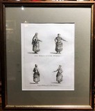 Antique engraving "Costumes of the Peoples of Russia"