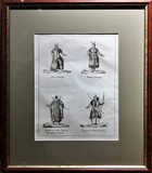 Antique engraving "Costumes of the Peoples of Siberia"