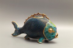 Antique fish incense burner