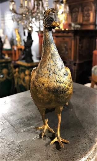 Antique sculpture "Peacock"