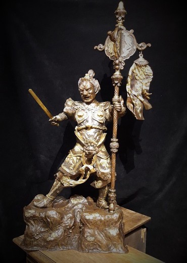 Антикварная скульптура "Японский воин"
