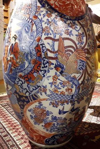 Antique pair Imari porcelain vases