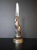 Antique radiator cap hare figurine