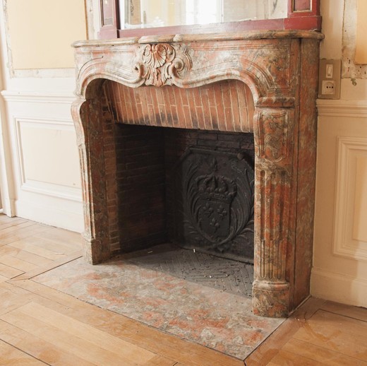 Antique fireplace Louis XV style