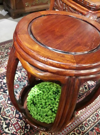 Antique Chinese pedestal table