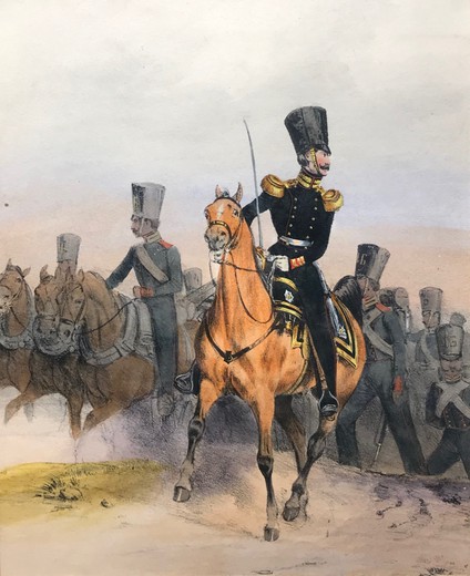 Литография «Форма гвардейских кавалеристов»
