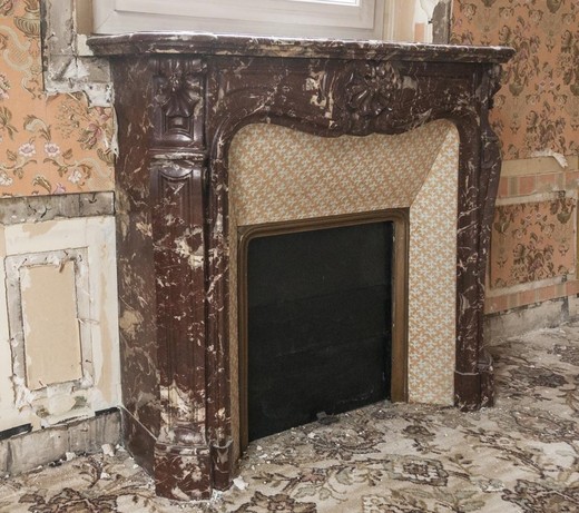 Antique fireplace Louis XV style