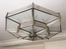 Antique art deco petitot chandelier