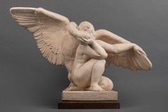 Antique sculpture of Leda and the swan