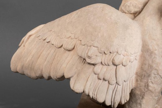 Антикварная скульптура "Леда и Лебедь"