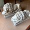 Антикварные парные скульптуры Львы