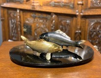 Antique sculptural composition "Carps"