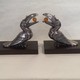 Antique bookends toucans art deco