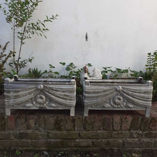 Pair of antique flower pots