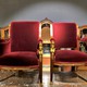 Antique twin armchairs