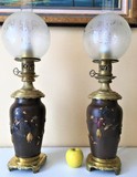 Antique paired lamps