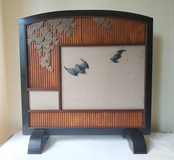 Antique fireplace screen