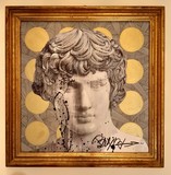 Antique painting street art of Antinous