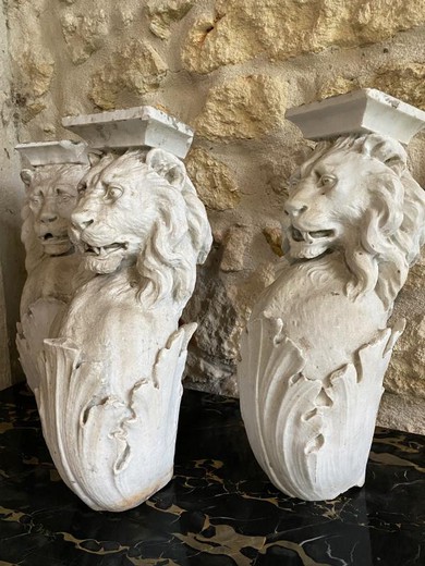 Antique Marble Lions