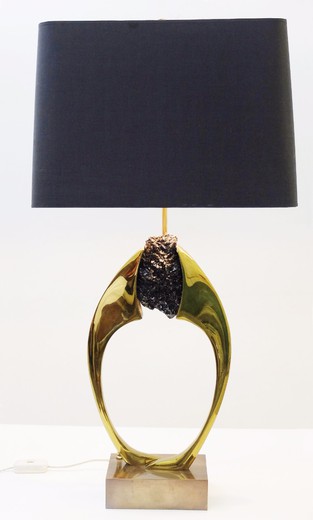 винтажная настольная лампа мид сенчури модерн из латуни Вилли Даро