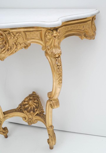 антикварная мебель из золоченого дерева с мрамором рококо людовик 15