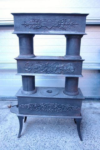 Antique wood burn stove jugendstil