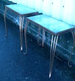 Antique tables with mirror tops