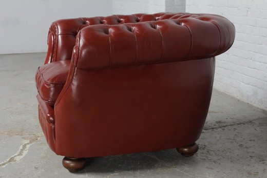 антиквариат, антикварная мебель честерфилд, купить диван и кресла честерфилд в красном цвете, мебель 40 - х гг., европейская мебель, антикварная мебель