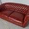 Antique leather sofa and 2 armchairs