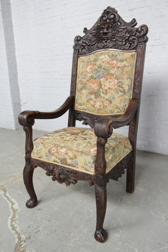 старинное кресло ренессанс, трон в стиле ренессанс, антикварное кресло трон ренессанс, купить старинное кресло ренессанс, купить антикварное кресло в стиле ренессанс
