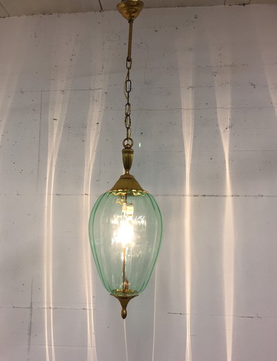 vintage lantern, Murano glass lantern, brass lantern, vintage Italian lantern, antiques shop, antique gallery