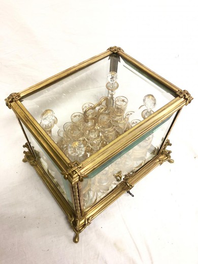 antique liqueur set of crystal
