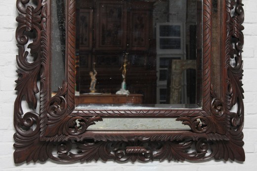 antique mirror, mirror with carved frame