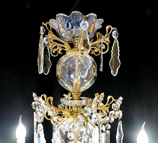 antique chandelier, chandelier in the style of the Louis, chandelier crystal, Baccarat