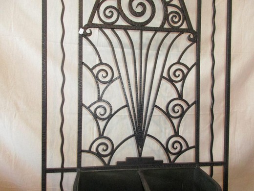 Wrought iron hanger in the style of Edgar Brandt