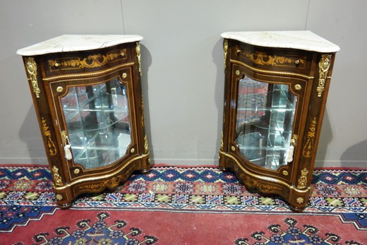antique paired cabinets in the style of Louis XV