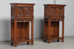 Antique gothic cabinets