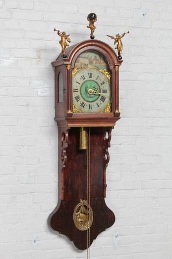 антикварные часы заансе, zaanse klok, часы голландия антикварные, антикварные голландские часы