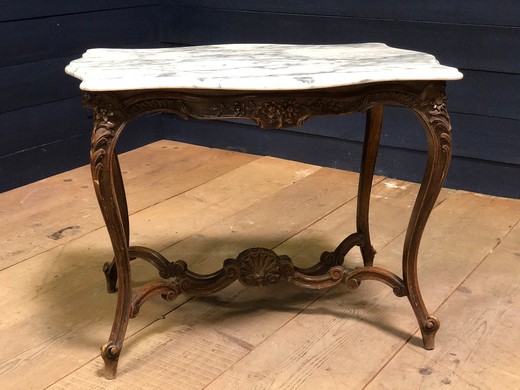 антикварный стол, старинный дубовый стол, антикварная мебель, старинная дубовая мебель, антикварный стол в стиле Людовика XV, старинная мебель в стиле Людовика XV, антикварный стол с мрамором, старинный стол с мраморной столешницей, магазин антикварной ме