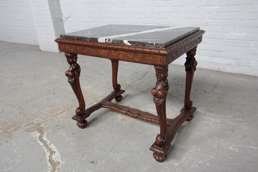 старинный столик консль из резного ореха, антиквариат, антикварная мебель, старинная мебель, старинная мебель ренессанс, антикварный столик ренессанс,