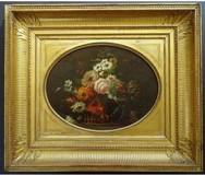 Antique painting "Basket of Flowers"