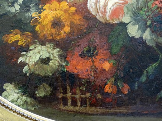 Antique painting "Basket of Flowers"