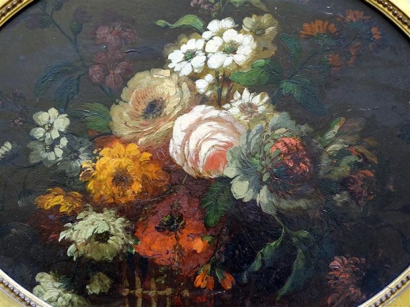 Antique painting "Basket of Flowers"
