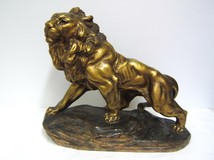 Antique sculpture of a lion